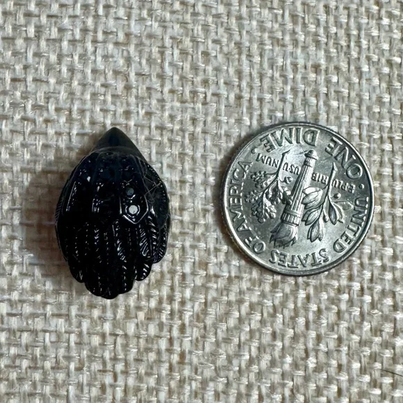 Kurt Geiger Eagle Stud Earrings Black Crystals on Black - Picture 7 of 12